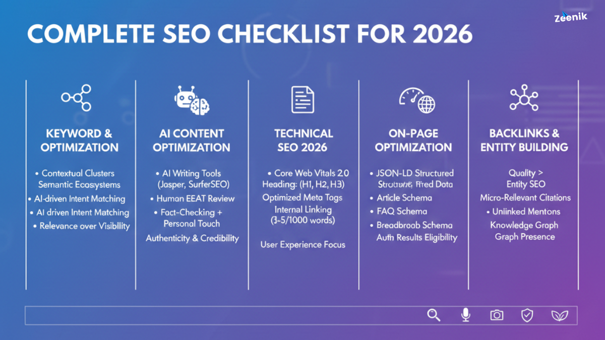 seo checklist for 2026
